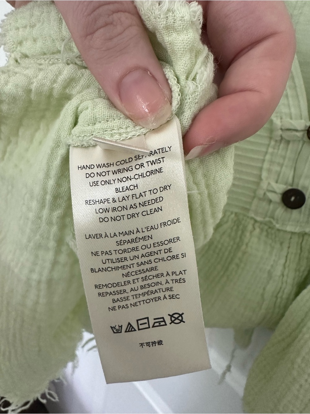Free People We The Free Dallas Henley Top in Light Green - Picture 5 of 6